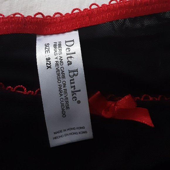 New with Tag Delta Burke Underwear Black and Red size 9 2xl - Picture 3 of 5